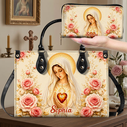 Virgin Mary And Rose Handbag And Wallet PMTD6240603