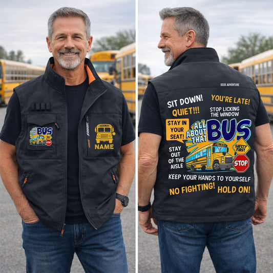 Custom School Bus Driver Multi-Pocket Vest UKTD6200301