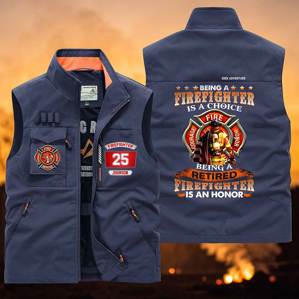 Personalized Firefighter Multi-Pocket Vest UKUU6050304