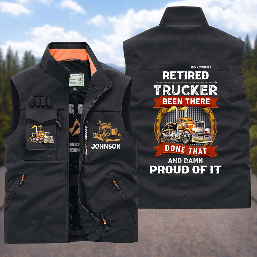 Personalized Trucker Multi-Pocket Vest UKUU6030405
