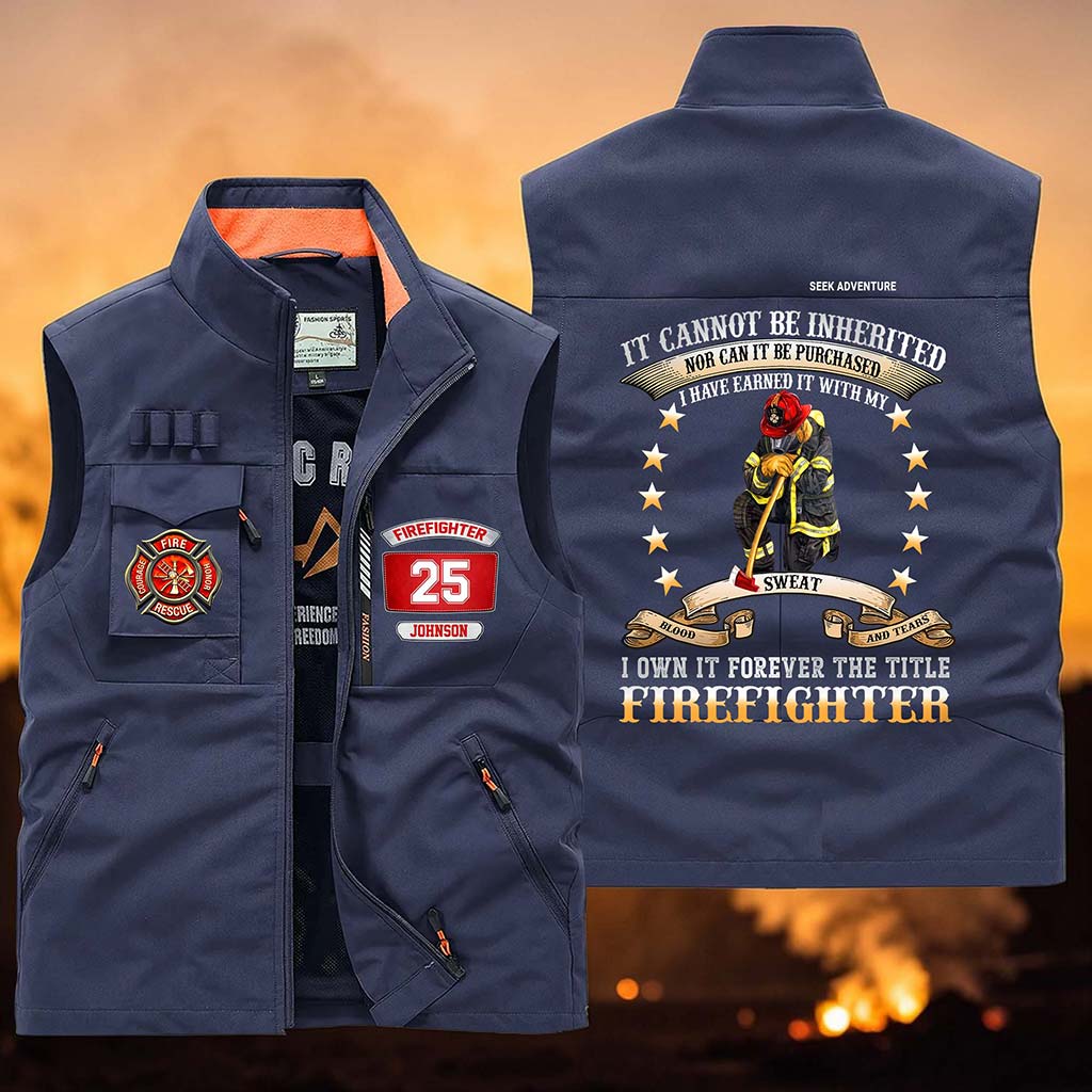 Personalized Firefighter Multi-Pocket Vest UKUU6050302