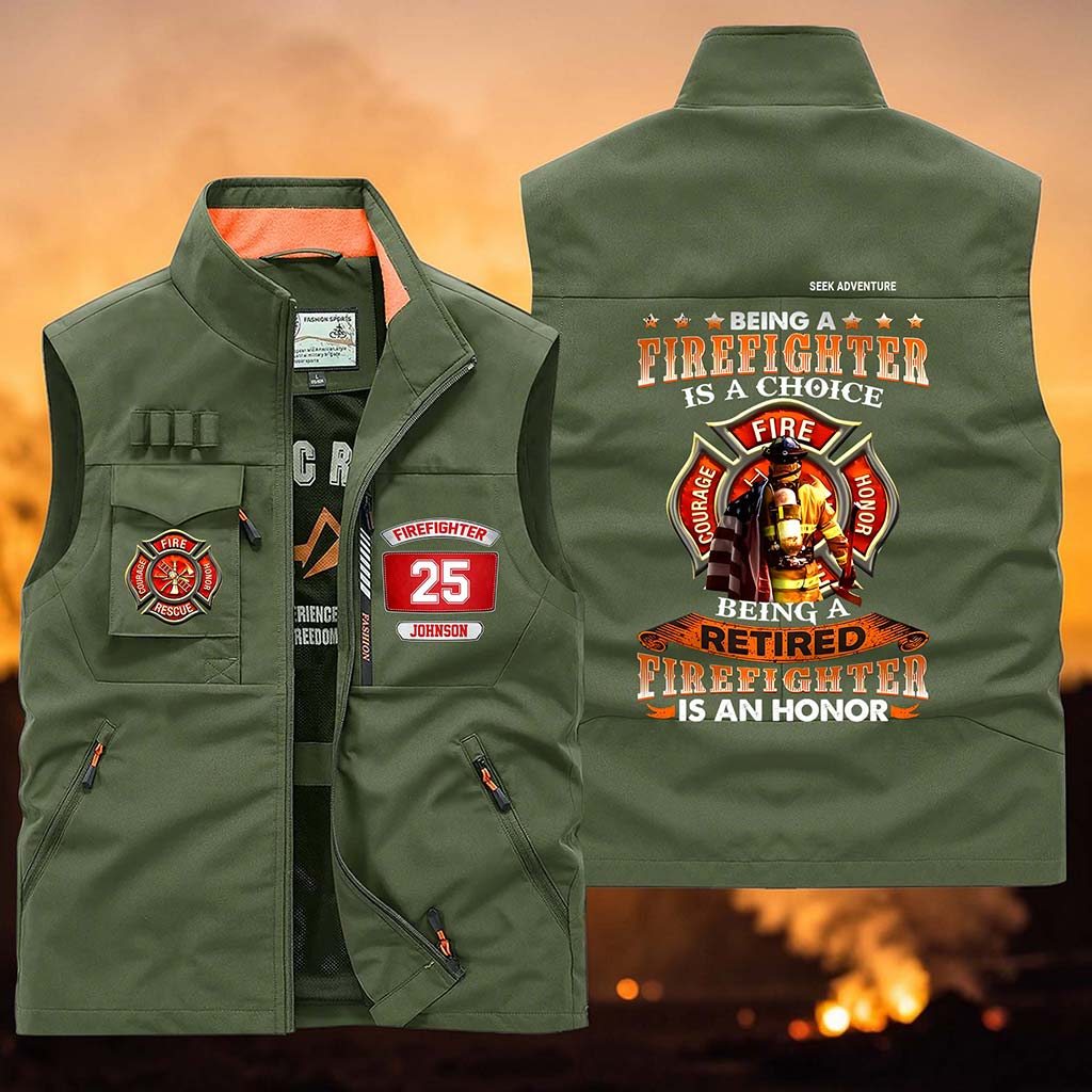 Personalized Firefighter Multi-Pocket Vest UKUU6050304