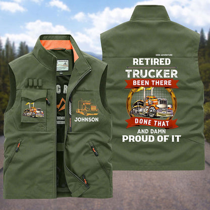 Personalized Trucker Multi-Pocket Vest UKUU6030405