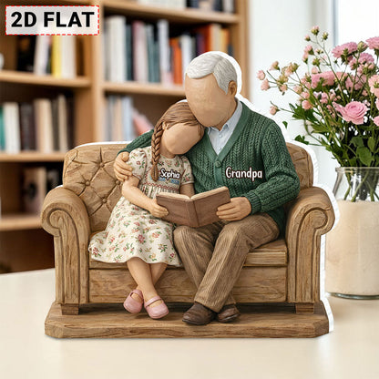 Personalized Grandpa And Grandson/Granddaugher Acrylic Block UKUU6210404
