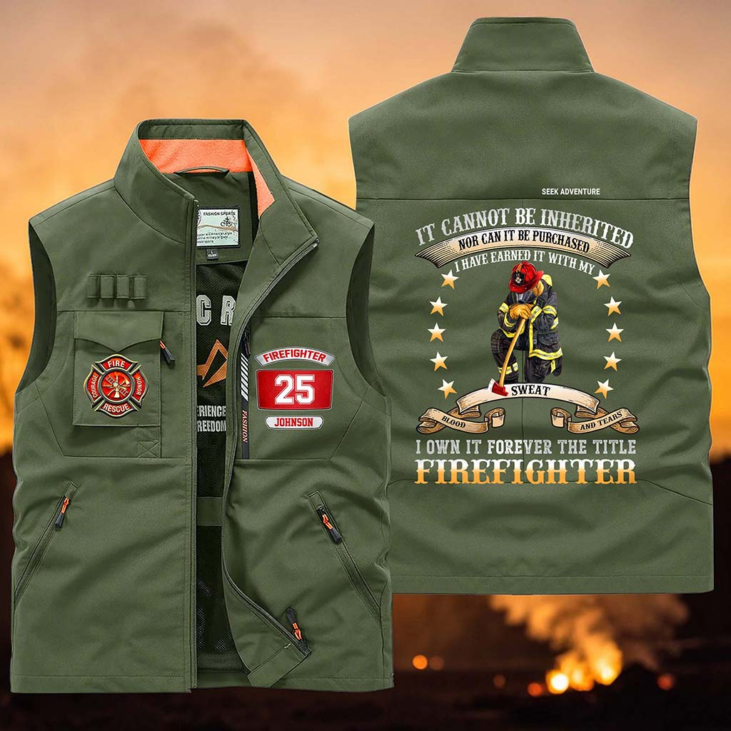 Personalized Firefighter Multi-Pocket Vest UKUU6050302