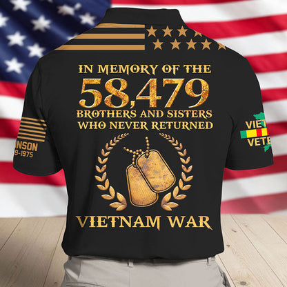 Personalized Vietnam Veterans Polo Shirt, Gifts For Vietnam Veterans UKUU6170402