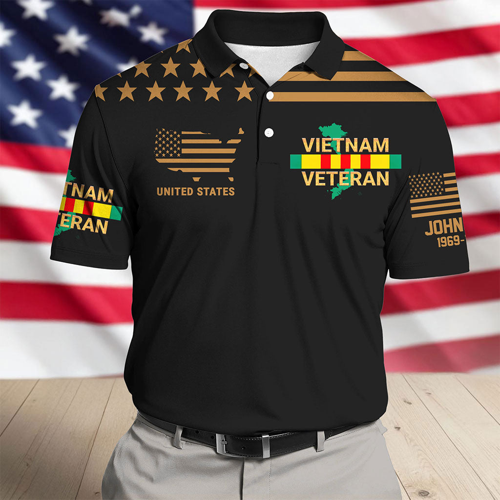 Personalized Vietnam Veterans Polo Shirt, Gifts For Vietnam Veterans UKUU6170402
