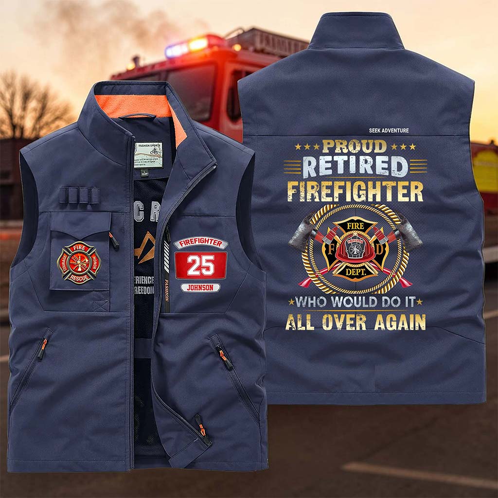 Personalized Firefighter Multi-Pocket Vest UKUU6050303