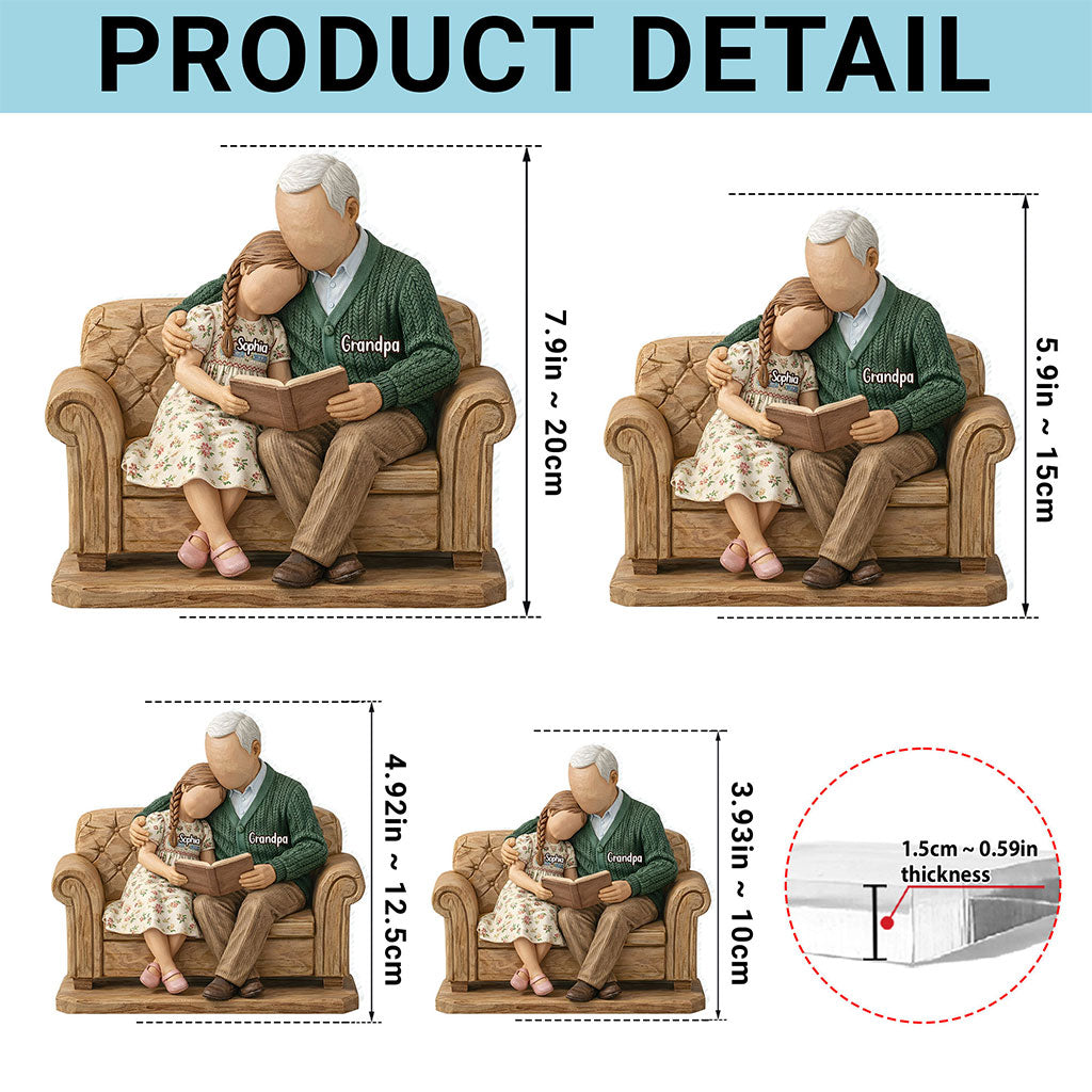 Personalized Grandpa And Grandson/Granddaugher Acrylic Block UKUU6210404
