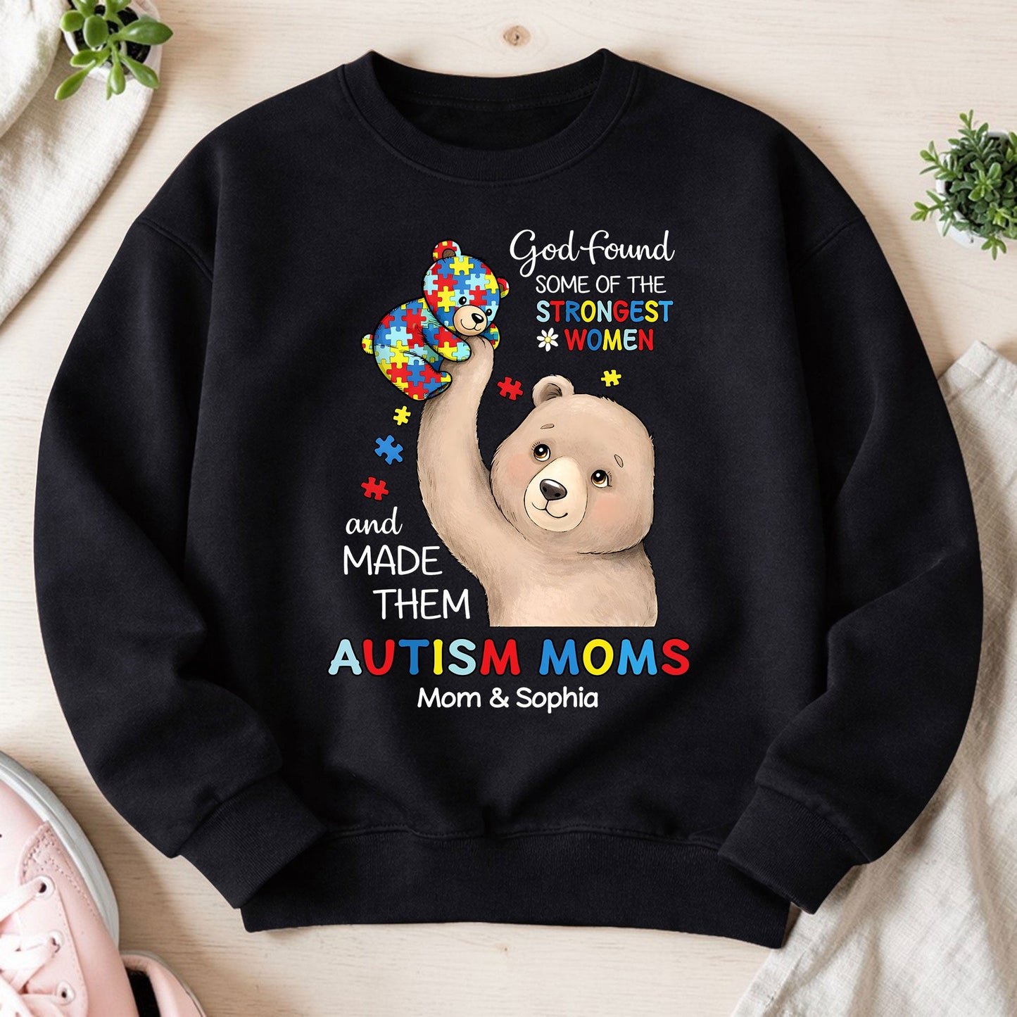 Custom Autism Bear Mom shirt THUU6250305