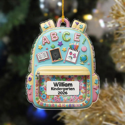 Personalized Kids School Backpack Ornament: Teacher & Student Decor, Kids Christmas Gift UKUU6080703