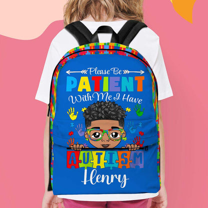 Personalized Backpack for Kids with Autism - Back To School Bag for Autistic Child QFHM4040703-DX