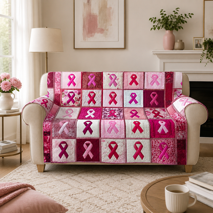 Breast Cancer Quilted Sofa Cover QFNT5291003