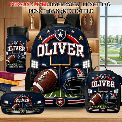 Personalized Back To School Football Kids Backpack NPND6250603