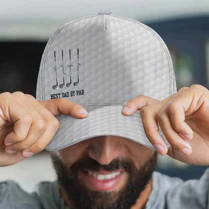 Personalized Best Dad By Par Cap, Father Day Golf Gift UKHA6210403