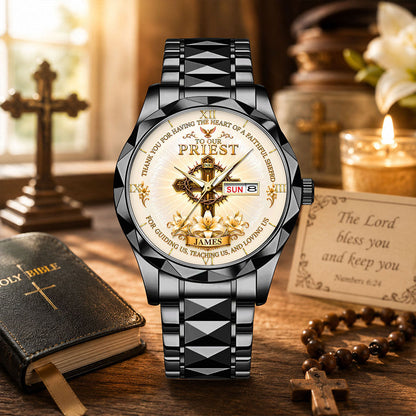 Personalized To Our Priest Alloy Luxury Quartz Watch, God Watch UKUU6180604