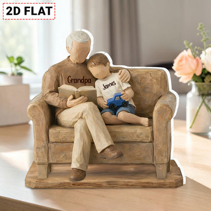 Personalized Grandpa And Grandson/Granddaugher Acrylic Block UKUU6210404
