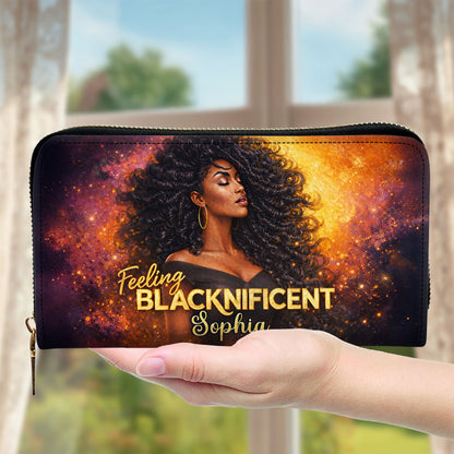 Personalized Black Women Leather Handbag With Wallet UKND6050301