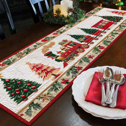 Train Christmas Quilted Table Runner QFTD5081101