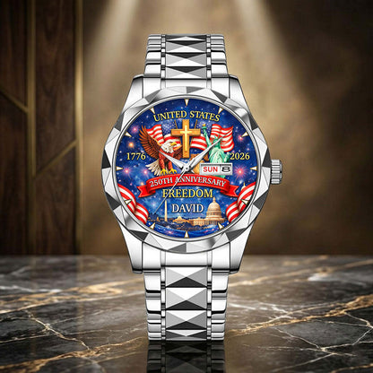 Personalized United State 250th Anniversary Alloy Luxury Quartz Watch UKHA6100402