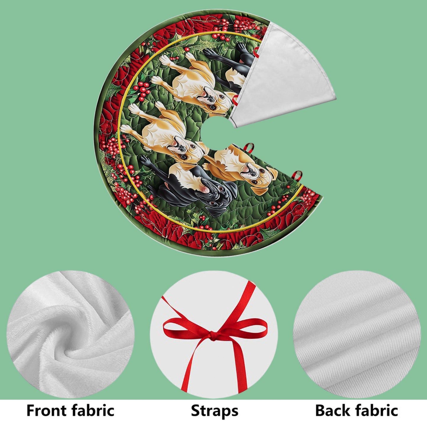 French Bulldog Christmas Tree Skirt UKHH5201001