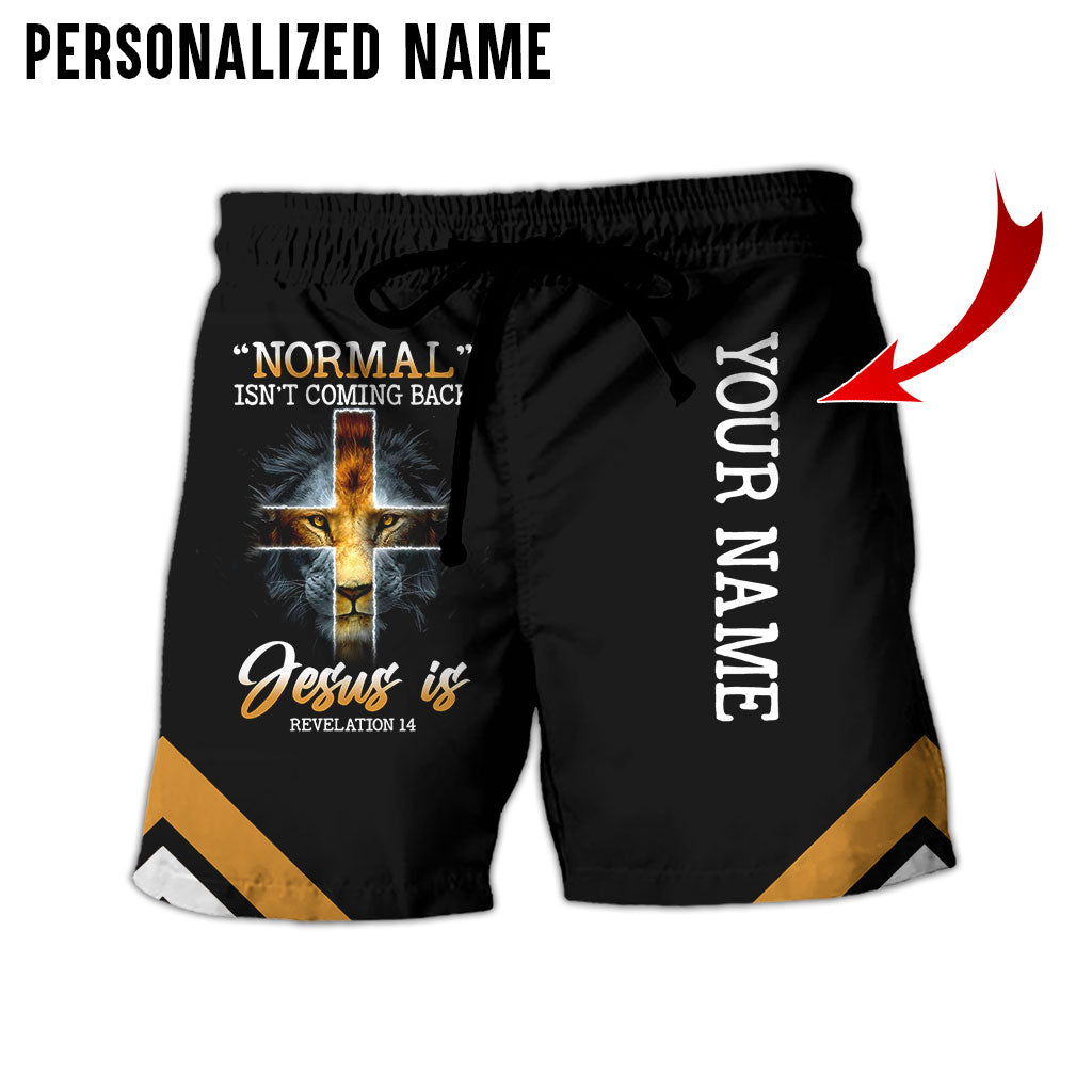 Personalized Name Normal Isn’t Coming Back Jesus Is Revelation 14 Cross Lion 3D All Over Printed Clothes QFKH230502