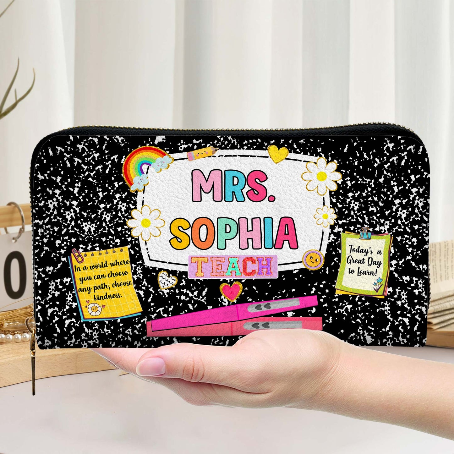 Personalized Teacher PU Leather Handbag, Back To School Gift, First Day Of School, End Of Year Christmas, Teacher Appreciation Bags Gift QFHM4180901