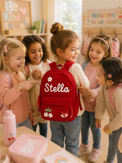 Personalized Back To School Kids Corduroy Backpack Children's UKTD6260601