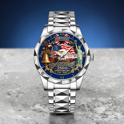 Personalized United State 250th Anniversary  Alloy Luxury Quartz Watch UKND6130306