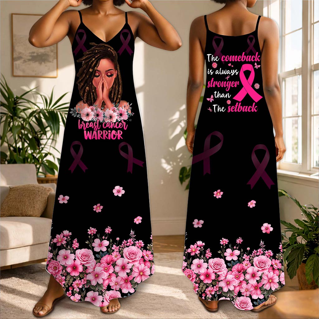 Personalized Breast Cancer Strappy Dress UKHA6040703