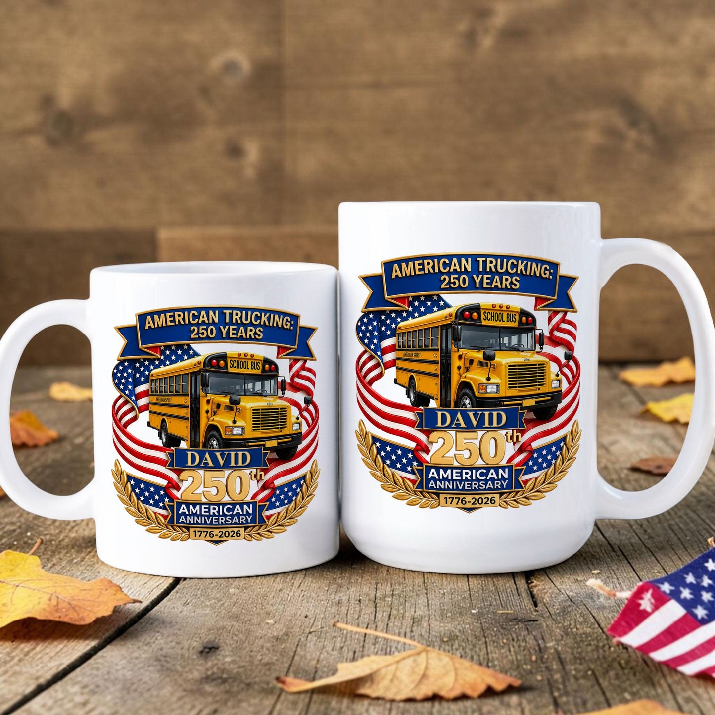 Custom 250th School Bus Ceramic Mug THND5090501