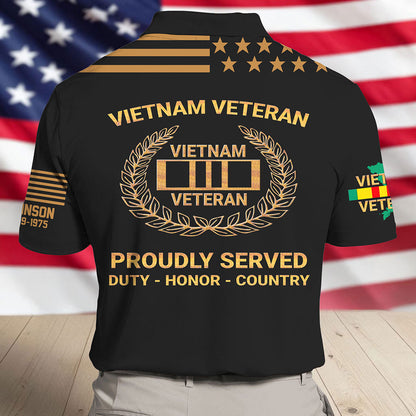 Personalized Vietnam Veterans Polo Shirt, Gifts For Vietnam Veterans UKUU6170403
