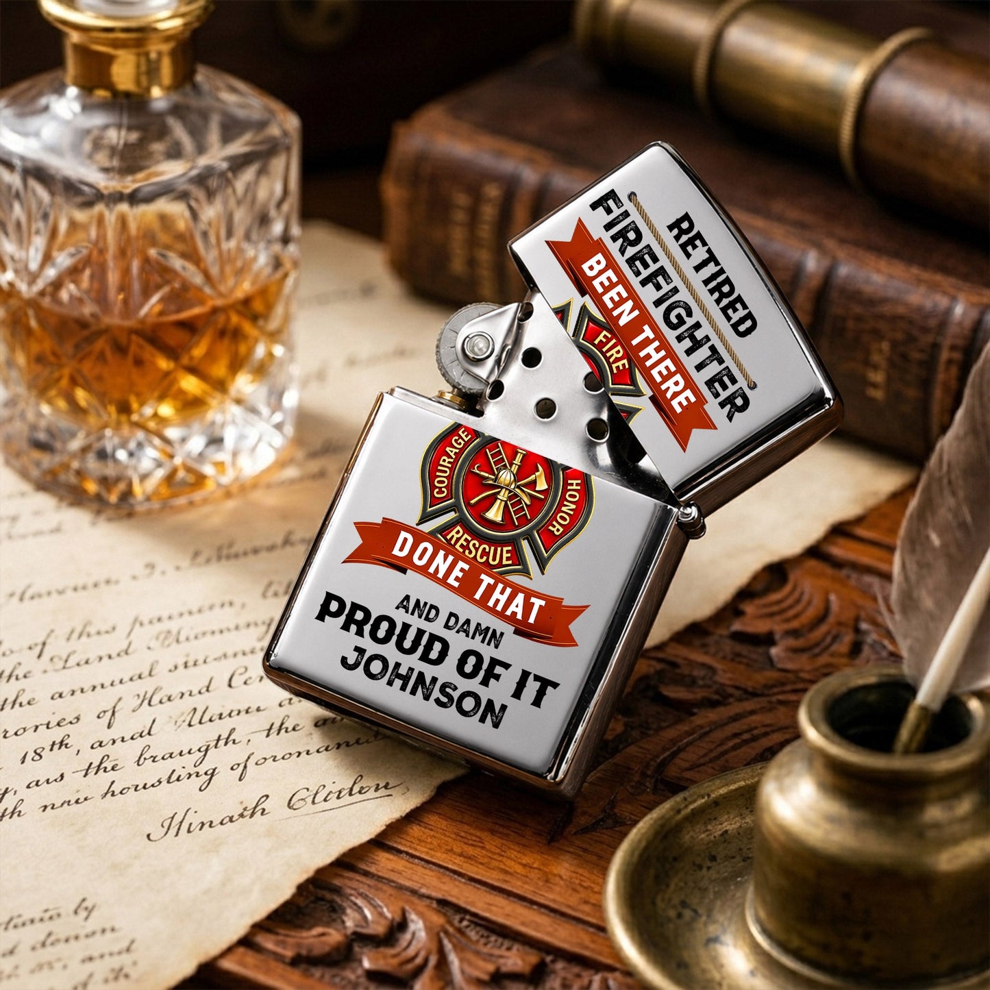 Custom Firefighter Lighter THND6090602