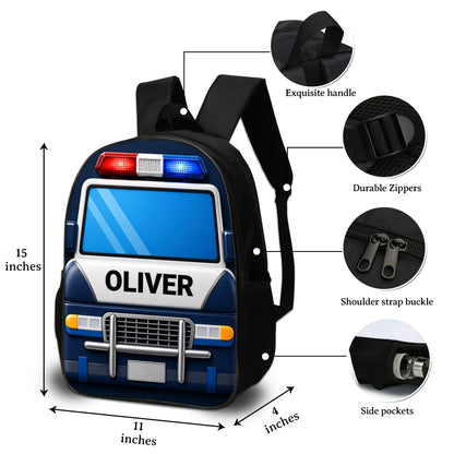 Personalized Back To School Police Kids Backpack NPND6260604