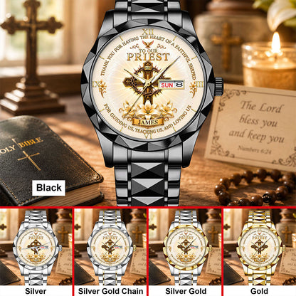 Personalized To Our Priest Alloy Luxury Quartz Watch, God Watch UKUU6180604