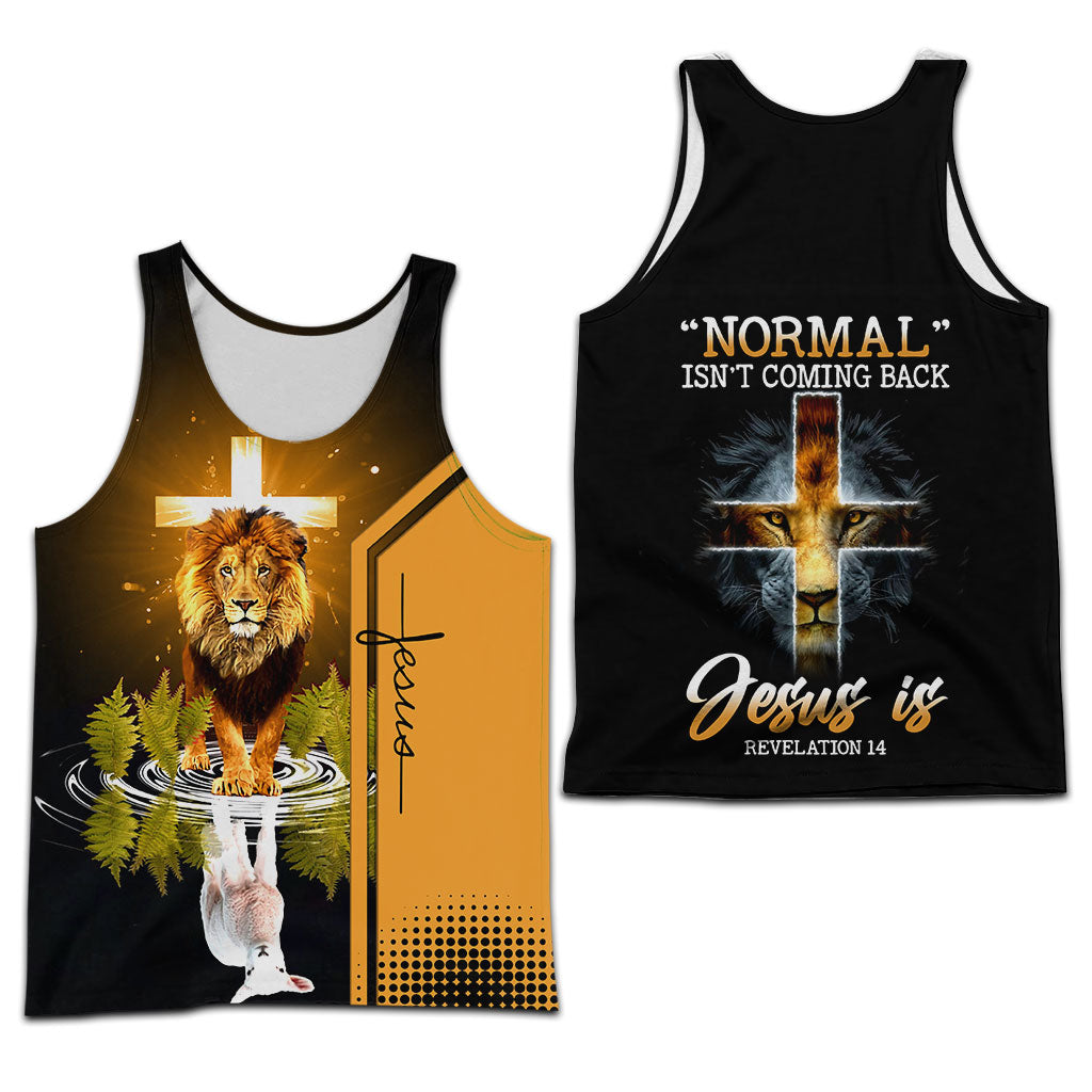 Personalized Name Normal Isn’t Coming Back Jesus Is Revelation 14 Cross Lion 3D All Over Printed Clothes QFKH230502