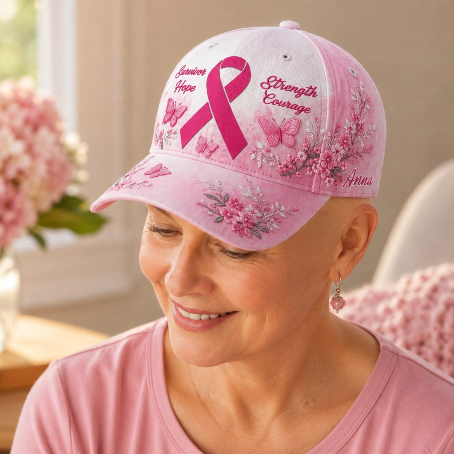 Personalized Breast Cancer Awareness 3D Cap UKNT6080401
