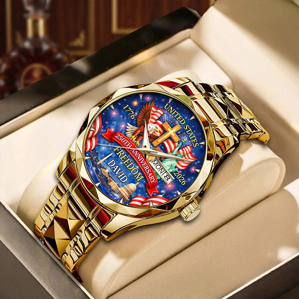 Personalized United State 250th Anniversary Alloy Luxury Quartz Watch UKHA6100402