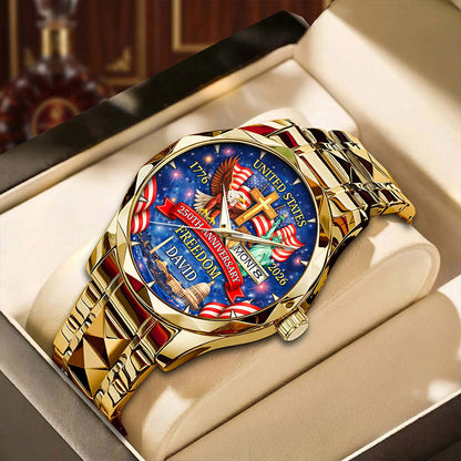 Personalized United State 250th Anniversary Alloy Luxury Quartz Watch UKHA6100402
