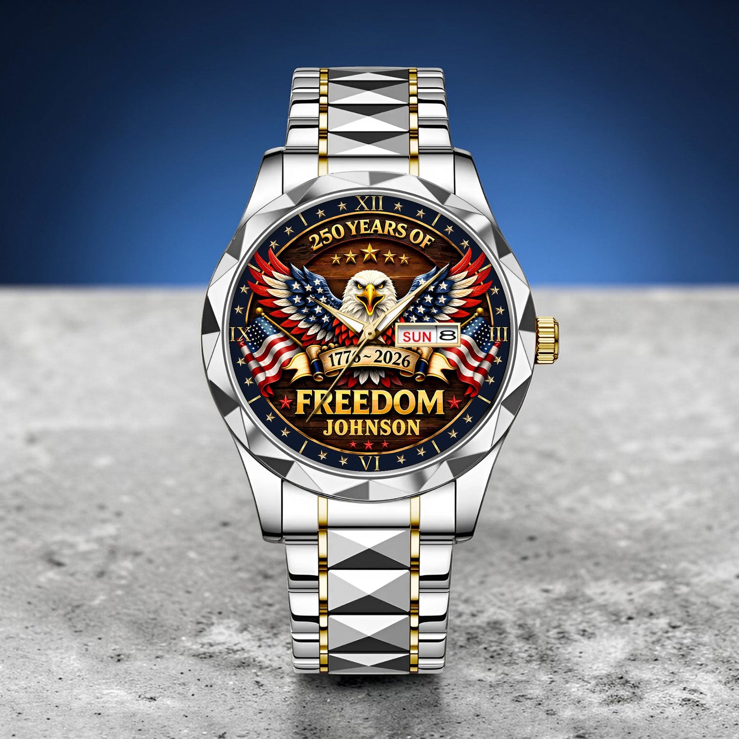 Personalized United State 250th Anniversary  Alloy Luxury Quartz Watch UKND6140301