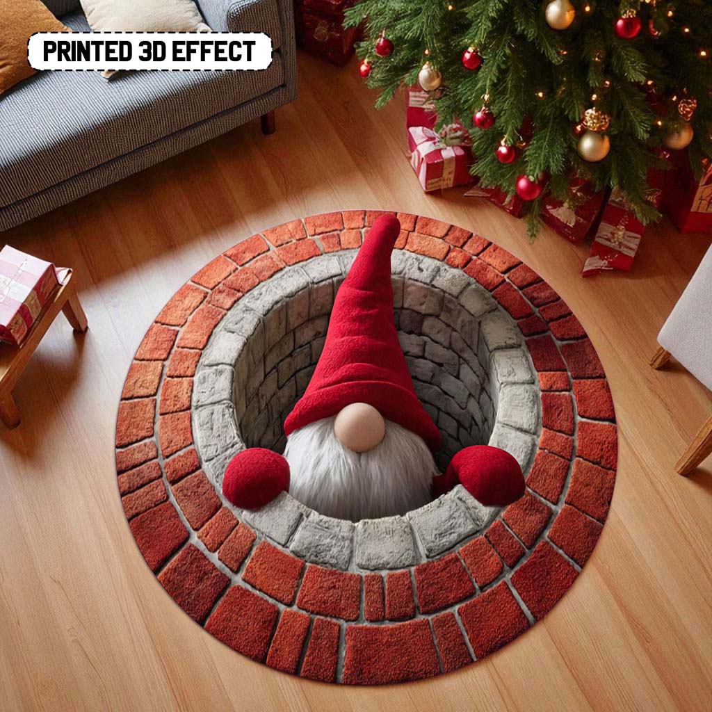 Christmas Gnome 3D Printed Rug UKHM5230901