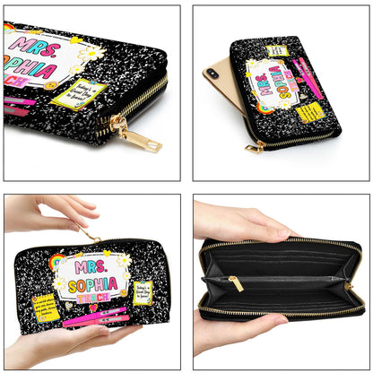Personalized Teacher PU Leather Handbag, Back To School Gift, First Day Of School, End Of Year Christmas, Teacher Appreciation Bags Gift QFHM4180901