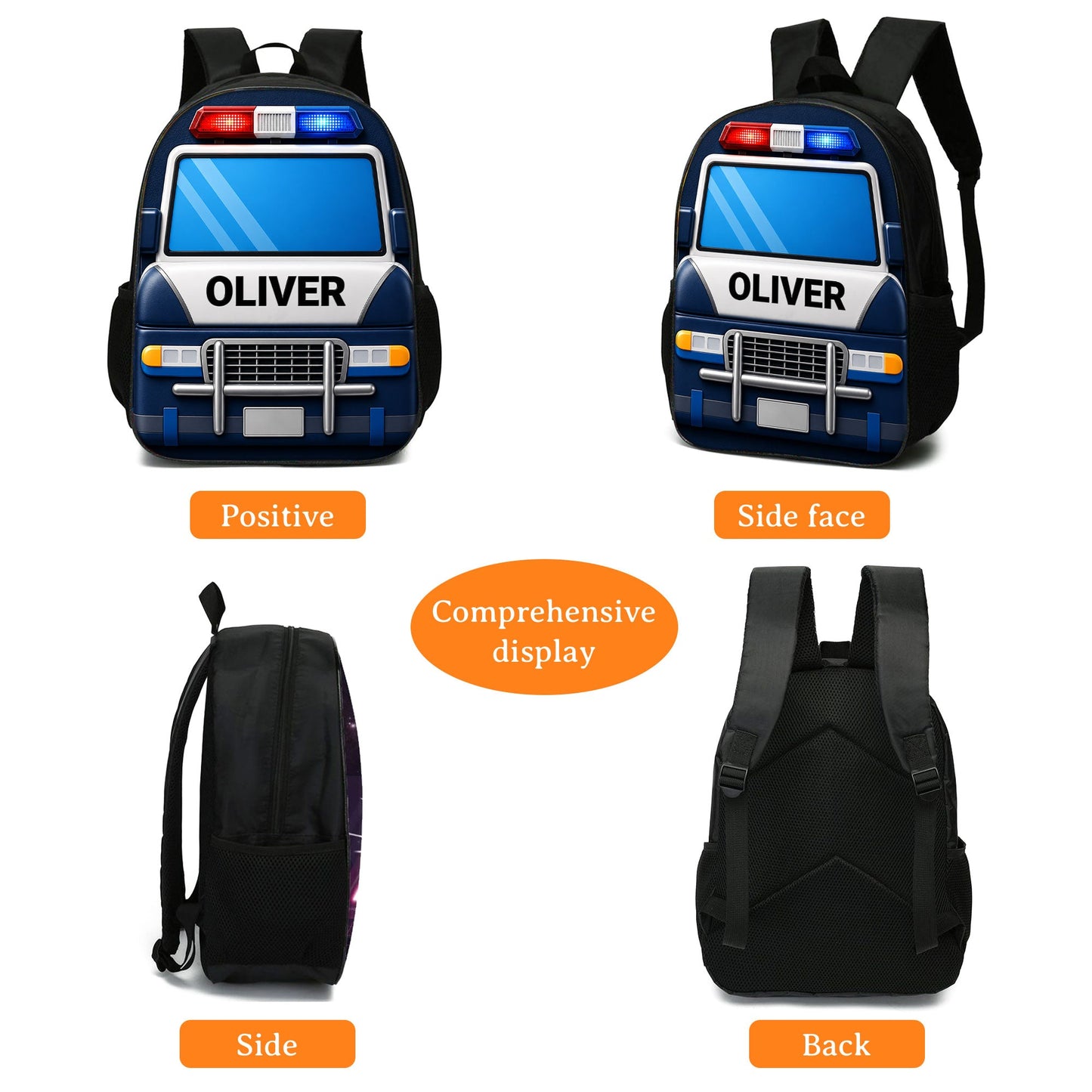 Personalized Back To School Police Kids Backpack NPND6260604