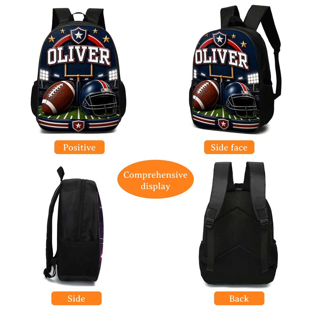 Personalized Back To School Football Kids Backpack NPND6250603