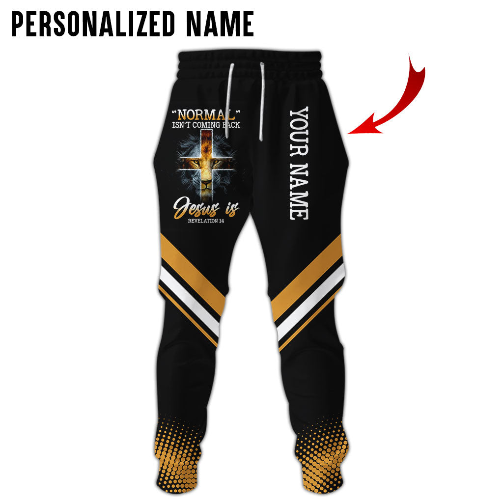 Personalized Name Normal Isn’t Coming Back Jesus Is Revelation 14 Cross Lion 3D All Over Printed Clothes QFKH230502