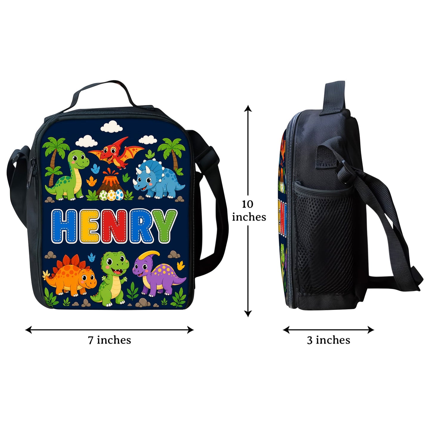Personalized Back To School Dino Backpack, Lunch Bag, Pencil Case & Water Bottle Set PMND6300602
