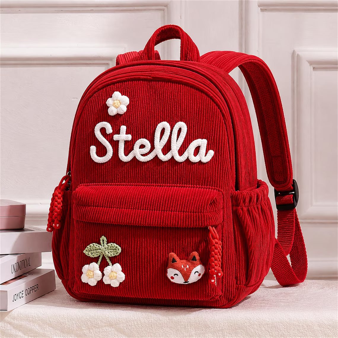 Personalized Back To School Kids Corduroy Backpack Children's UKTD6260601