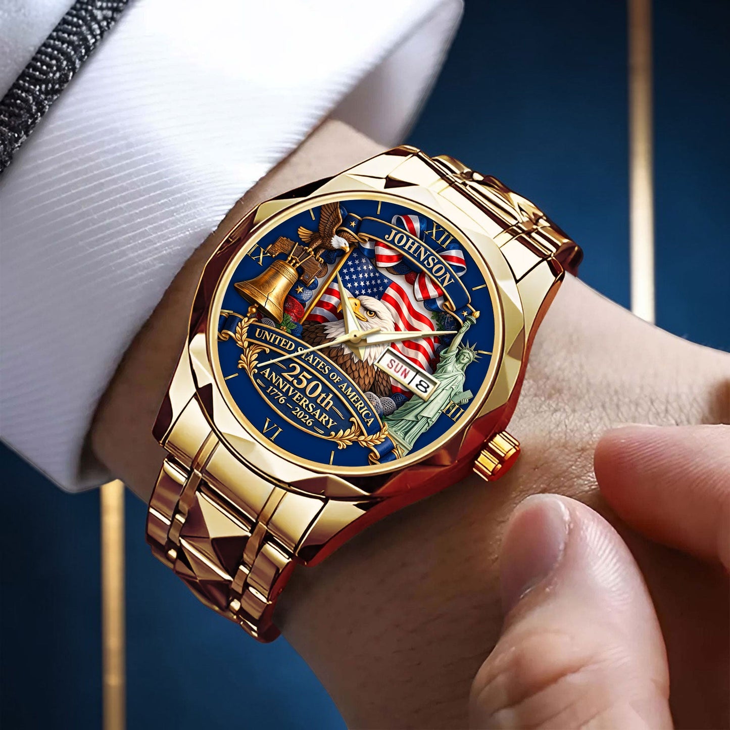 Personalized United State 250th Anniversary  Alloy Luxury Quartz Watch UKND6130306