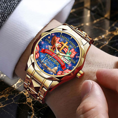 Personalized United State 250th Anniversary Alloy Luxury Quartz Watch UKHA6100402