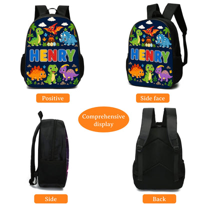 Personalized Back To School Dino Backpack, Lunch Bag, Pencil Case & Water Bottle Set PMND6300602